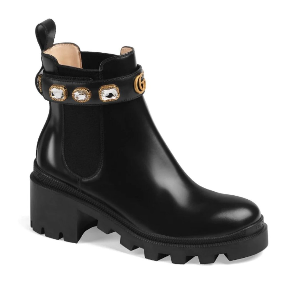 Gucci Trip Bootie with Jewels